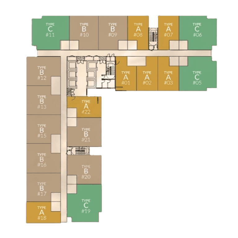 Tower A typical floor plan